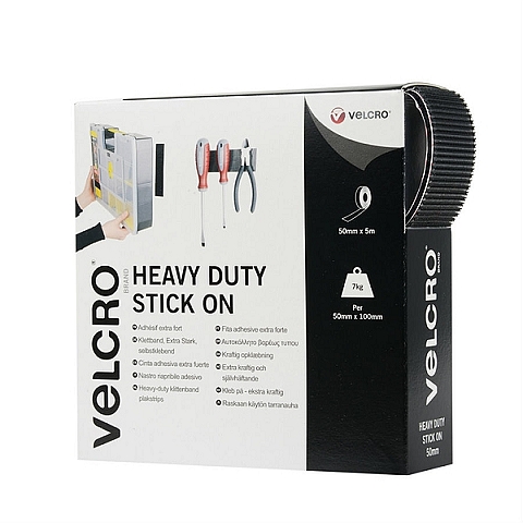 Heavy Duty Stick On Tap 5m x 50mm - schwarz
