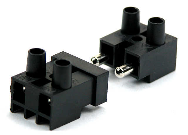 Schraubconnector 2-polig schwarz