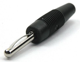 Laborstecker ø4mm - schwarz