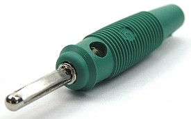 Laborstecker ø4mm mit querloch - grün