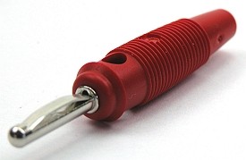 Laborstecker ø4mm mit querloch - rot