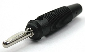 Laborstecker ø4mm mit querloch - schwarz