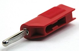 Labory plug ø4mm with top-entry - red