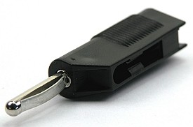 Laborstecker ø4mm mit turmsteck - schwarz