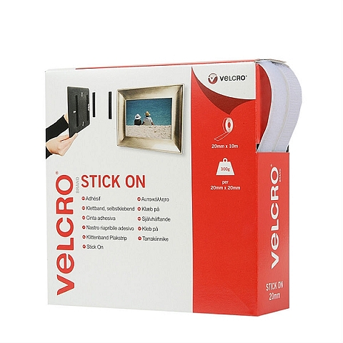 Stick On Tape 10m x 20mm - wit