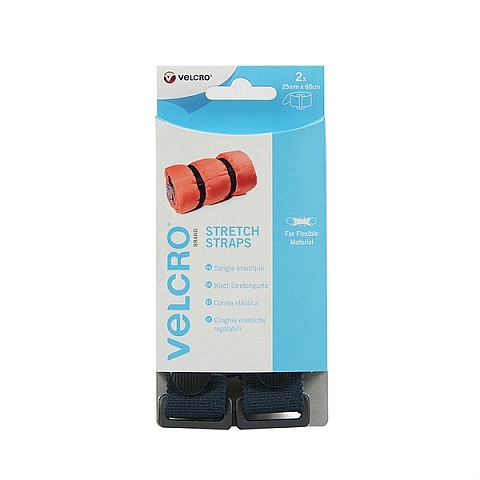 Stretch Straps 25mm x 68cm - schwarz