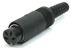 DIN Cable receptable plastic - 4-pole