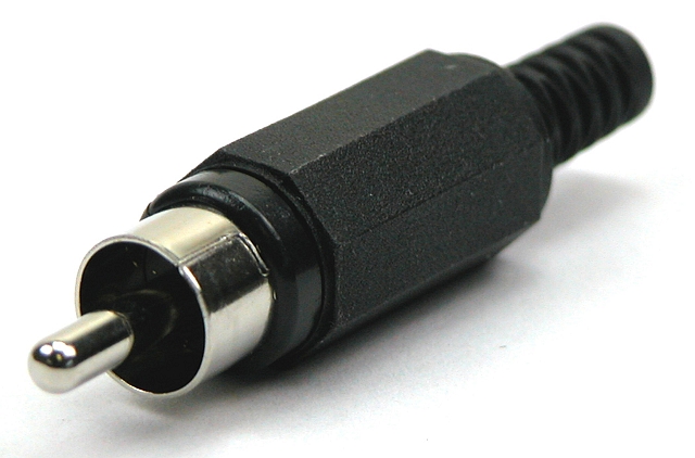 RCA plug - black