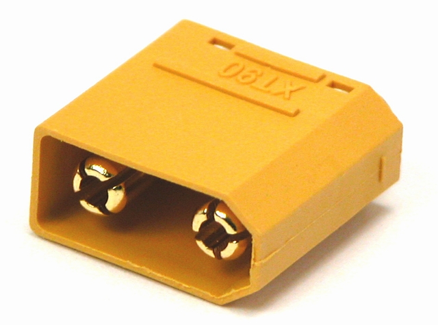 Voedingsconnector 2-polig Male 40A - 500Vdc - print