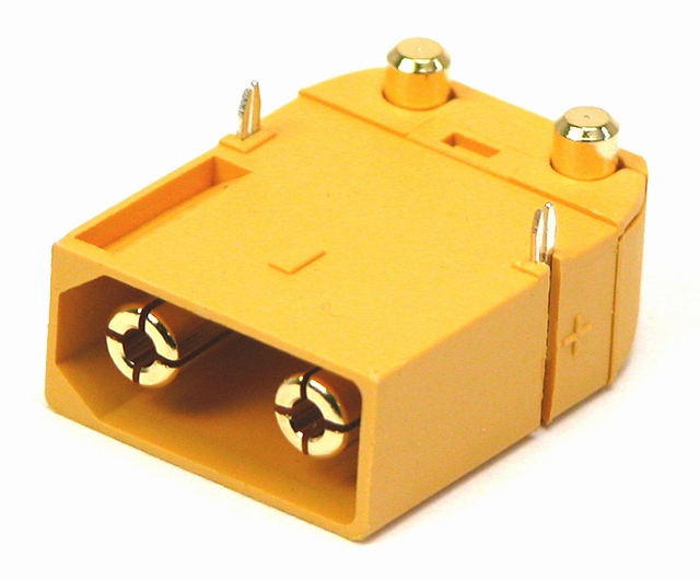 Stecker 2-polig  40A - 500Vdc - THT - gewinkelt