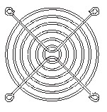 voor 92 x 92mm ventilatoren