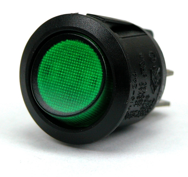 2x aan - uit - groene verlichting 230Vac