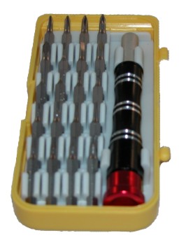 Mini-Bitset met 20 verschillende mini-bits in cassette