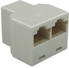 RJ - T-Adapter female -> 2x female