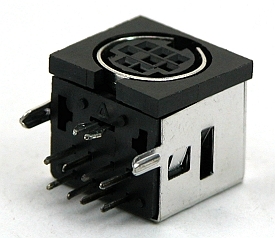 Mini-DIN PCB receptables