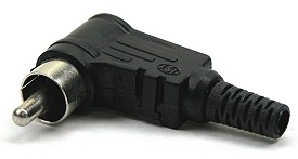 Cinch stecker kunststof gewinkelt